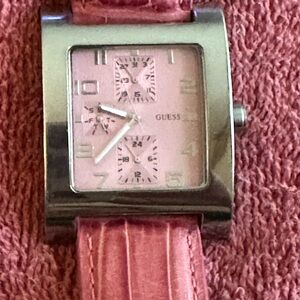 Guess Pink Dual Dial Watch